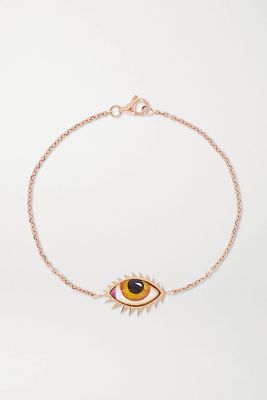Lito - Tu Es Partout 14-karat Rose Gold And Enamel Bracelet - one size