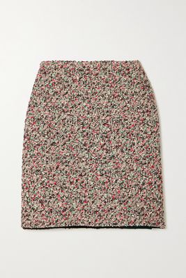 Bottega Veneta - Cotton-blend Bouclé Mini Skirt - Brown