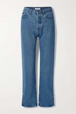 Still Here - Diner Cropped High-rise Straight-leg Jeans - Blue