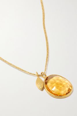 Pippa Small - 18-karat Gold Citrine Necklace - one size