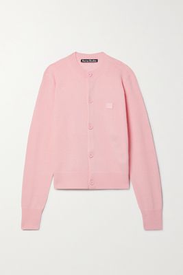 Acne Studios - Appliquéd Wool Cardigan - Pink