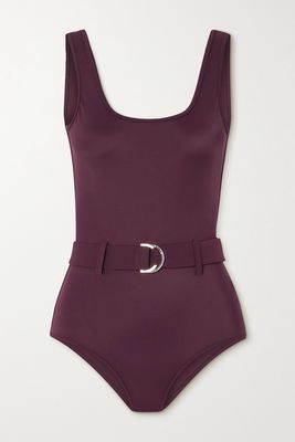 Odyssee - Davis Belted Recycled Swimsuit - Burgundy