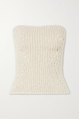 Khaite - Charlie Strapless Cashmere Sweater - Ivory