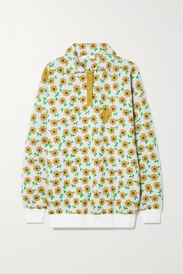 Tibi - Oversized Floral-jacquard Sweatshirt - Yellow