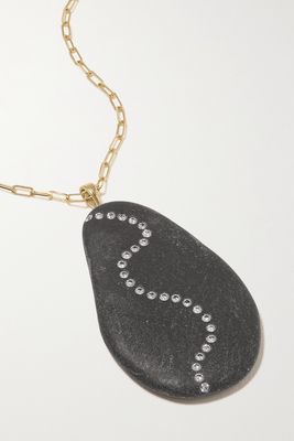 CVC Stones - Empress 18-karat Gold, Stone And Diamond Necklace - one size