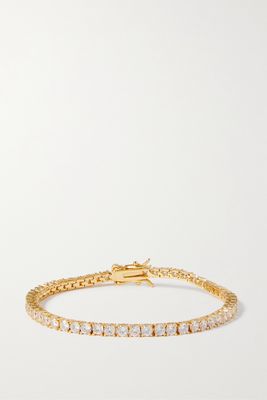 Crystal Haze - Serena Gold-plated Cubic Zirconia Bracelet - one size