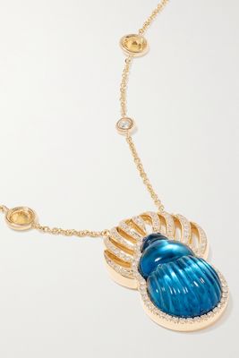 Lito - Francesca 14-karat Gold Multi-stone Necklace - one size