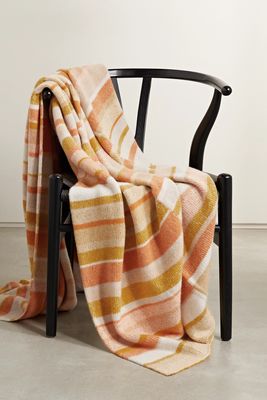 The Elder Statesman - Striped Cashmere Blanket - Orange