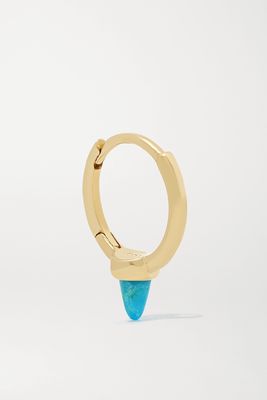 Maria Tash - 8mm 14-karat Gold Turquoise Hoop Earring - one size