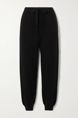 Allude - Wool And Cashmere-blend Track Pants - Black