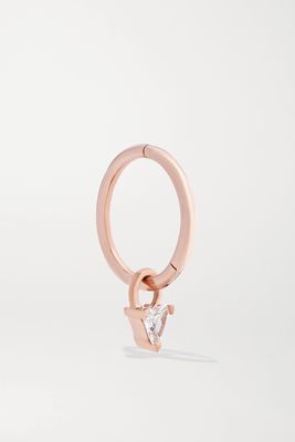 Maria Tash - 8mm 18-karat Rose Gold Diamond Hoop Earring - one size