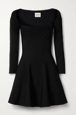 Khaite - Dylan Stretch-knit Mini Dress - Black