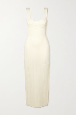 Hervé Léger - Ottoman Bandage Midi Dress - White