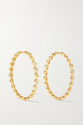Almasika - Harmony Grande 18-karat Gold Diamond Hoop Earrings - one size