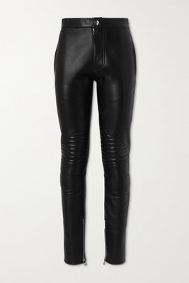 Bottega Veneta - Leather Skinny Pants - Black