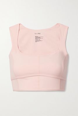 Le Ore - Andria Mesh-trimmed Recycled Stretch Sports Bra - Pink