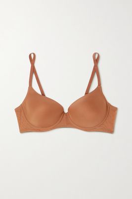 Nubian Skin - Naked Stretch-tulle Underwired T-shirt Bra - Brown