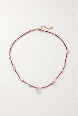 By Pariah - The Lolipop Recycled Gold Vermeil Multi-stone Necklace - Red