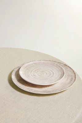 Brunello Cucinelli - Set Of Two Glazed Ceramic Plates - Off-white