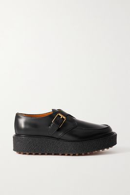 Tod's - Buckled Leather Platform Loafers - Black
