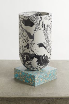 Tom Dixon - Swirl Medium Recycled Marble Vase - Blue