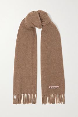 Acne Studios - Canada Narrow Fringed Wool Scarf - Brown