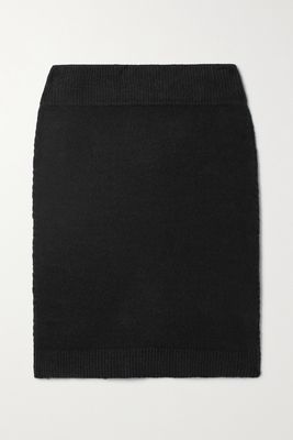 Helmut Lang - Brushed Cotton-blend Skirt - Black