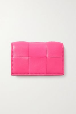Bottega Veneta - Cassette Intrecciato Leather Cardholder - Pink