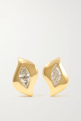 Almasika - Harmony 18-karat Gold Diamond Earrings - one size