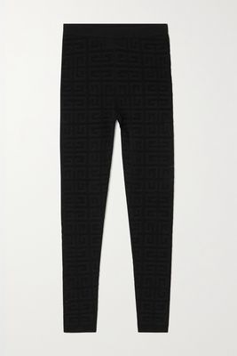 Givenchy - Pointelle Stretch-knit Leggings - Black