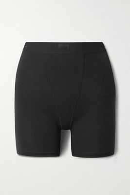 Skims - Boyfriend Stretch-modal And Cotton-blend Jersey Boxer Shorts - Onyx