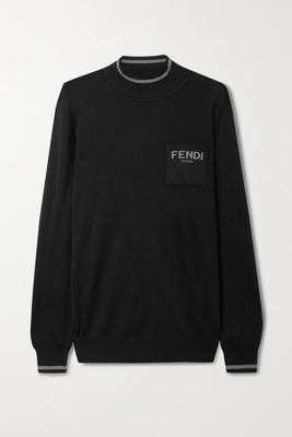 Fendi - Intarsia Silk Sweater - Black
