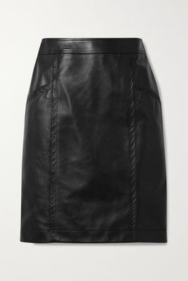SAINT LAURENT - Leather Skirt - Black