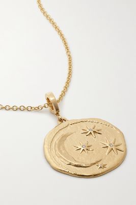 Azlee - Cosmic 18-karat Gold Diamond Necklace - one size