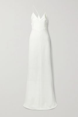 Galvan - Punta Crepe Gown - White