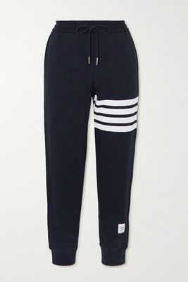 Thom Browne - Striped Cotton-jersey Track Pants - Blue