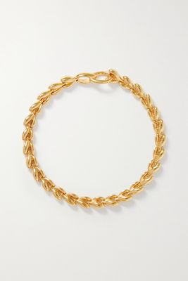 By Pariah - The Fishbone Recycled Gold Vermeil Bracelet - one size