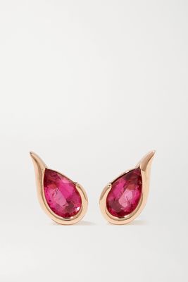 Fernando Jorge - Ignite 18-karat Rose Gold Rubelite Earrings - one size