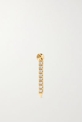 Maria Tash - Eternity Bar 11mm 18-karat Gold Diamond Single Earring - one size