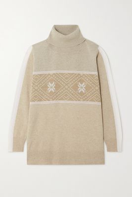 We Norwegians - Fair Isle Merino Wool And Cashmere-blend Turtleneck Sweater - Neutrals