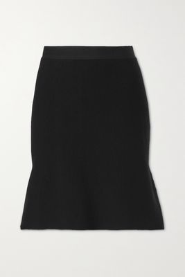 Bottega Veneta - Ruffled Wool-blend Mini Skirt - Black