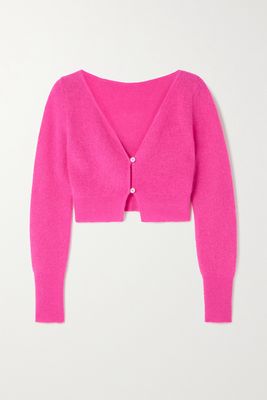 Jacquemus - Alzou Cropped Mohair-blend Cardigan - Pink