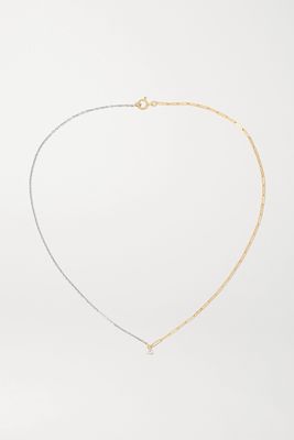 Yvonne Léon - 18-karat Yellow And White Gold Diamond Necklace - one size