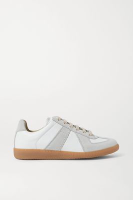 Maison Margiela - Replica Leather And Suede Sneakers - Off-white