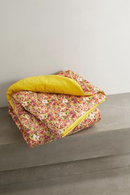 Loretta Caponi - Quilted Floral-print Cotton Blanket - Pink