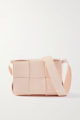 Bottega Veneta - Cassette Mini Intrecciato Leather Shoulder Bag - Pink