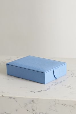 Smythson - Textured-leather Jewelry Box - Blue
