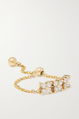 Anissa Kermiche - Brontë Doré 14-karat Gold Diamond Ring - one size