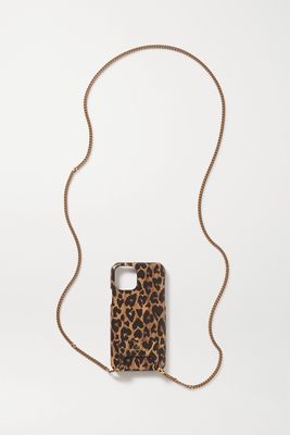 SAINT LAURENT - Leopard-print Leather Iphone 11 Pro Case - Brown