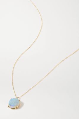 Wwake - 14-karat Gold Opal Necklace - one size